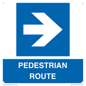PEDESTRIAN ROUTE - right arrow